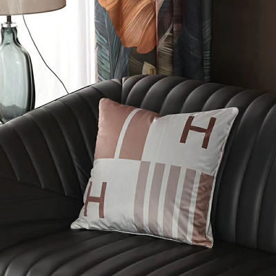 غطاء وسادة مكتب الغرفة تركيبات اللون 45 * 45 سم المخملية غطاء وسادة الفراش الذهبي