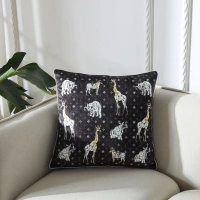 غطاء وسادة مكتب الغرفة تركيبات اللون 45 * 45 سم المخملية غطاء وسادة الفراش الذهبي