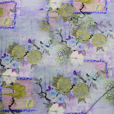 الأقمشة القطنية البوليستر الرقمية المنسوجات المنزلية 100٪ رامي رايون الأزهار المطبوعة