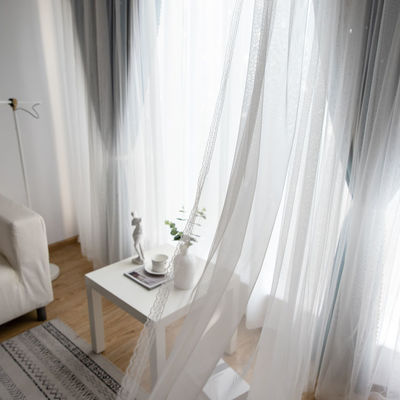 جاكار الستار المنسوجات المنزلية النسيج بلون دش الستار