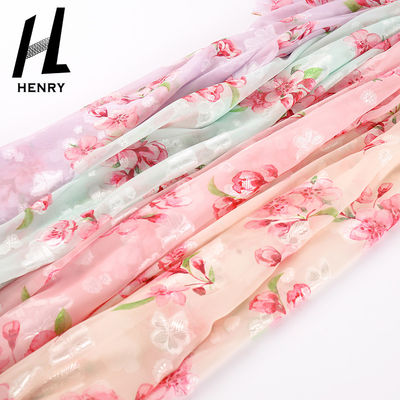 نمط مخصص لينة النسيج الحريري الشيفون طباعة الأزهار للديكور DIY
