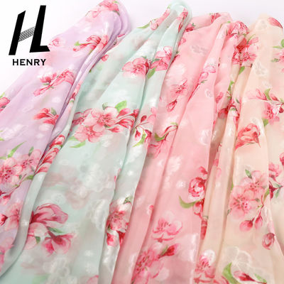 نمط مخصص لينة النسيج الحريري الشيفون طباعة الأزهار للديكور DIY